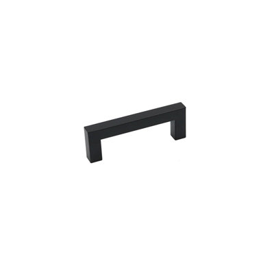 Fitviso 10 Pack 3.25 Inch Center to Center Matte Black Square Cabinet Pulls for Kitchen Bathroom Cupboard(Hole Center: 3-1/4"(82mm))
