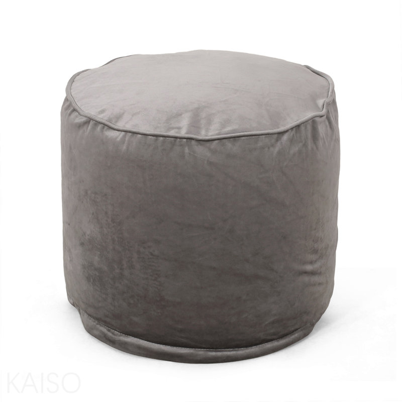 Repose-pieds cylindrique gris étain
