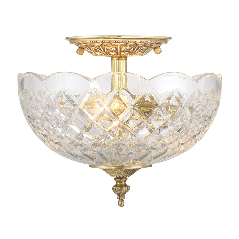Plafonnier semi-encastré 2 lumières Weese, 12"