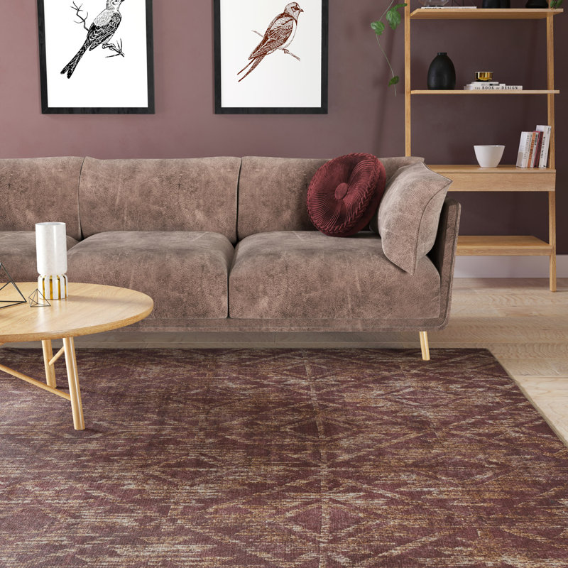 Vintage Look Cotton Flatweave Washable Area Rug, 120cm x 170cm