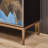 Elegant Painted Cabinet with Durable Metal Legs