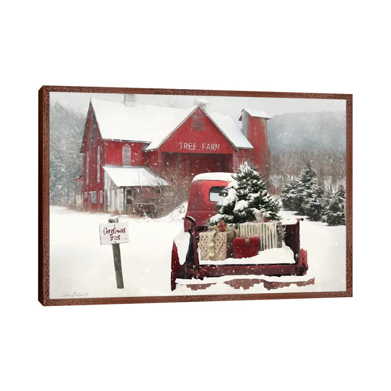 Tree Farm Christmas by Lori Deiter - Wrapped Canvas Print, Classic Brown Wood Framed, 101.6 cm H x 66.04 cm W