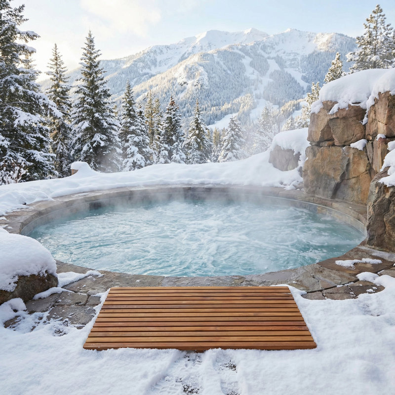 Lamoreaux Teak Non-Slip Bath Mat