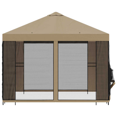 vidaXL Garden gazebo Polyester and Steel Outdoor Gazebo Canopy Summer Pavilion