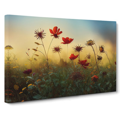 Enticing Wildflowers Floral - Wrapped Canvas