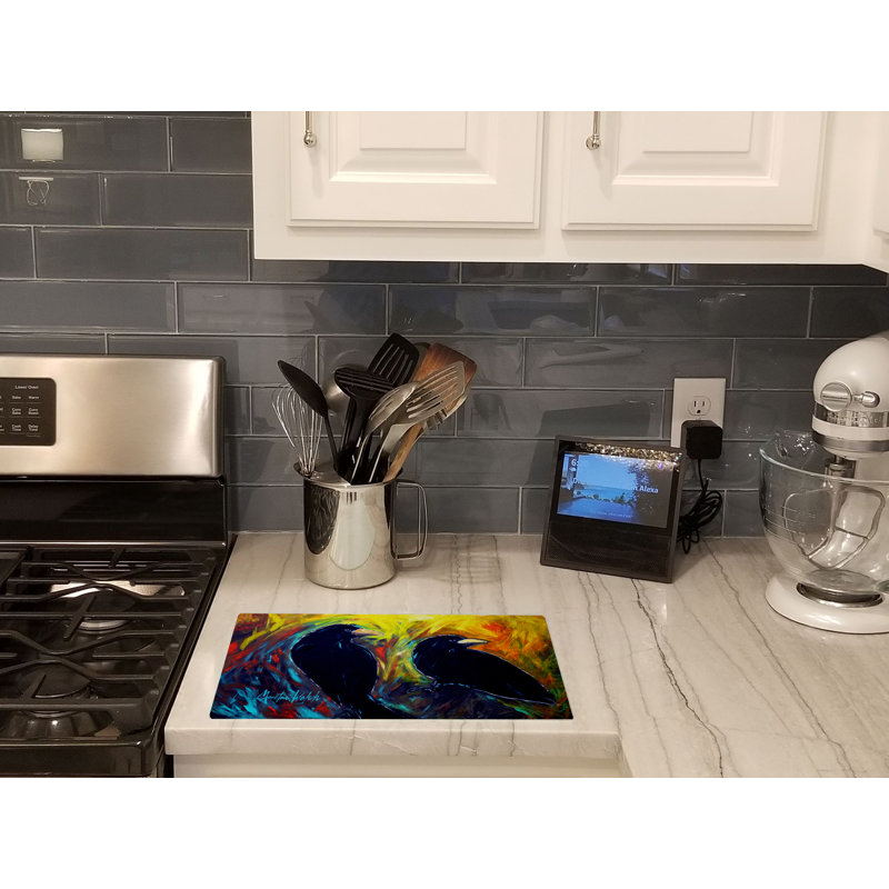 What Was That Black Crows Glass Cutting Board