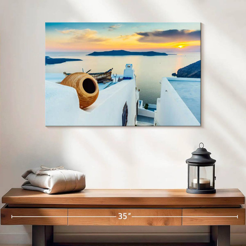 Nicci Scenic Santorini Sunset, H 16 po x l 24 po