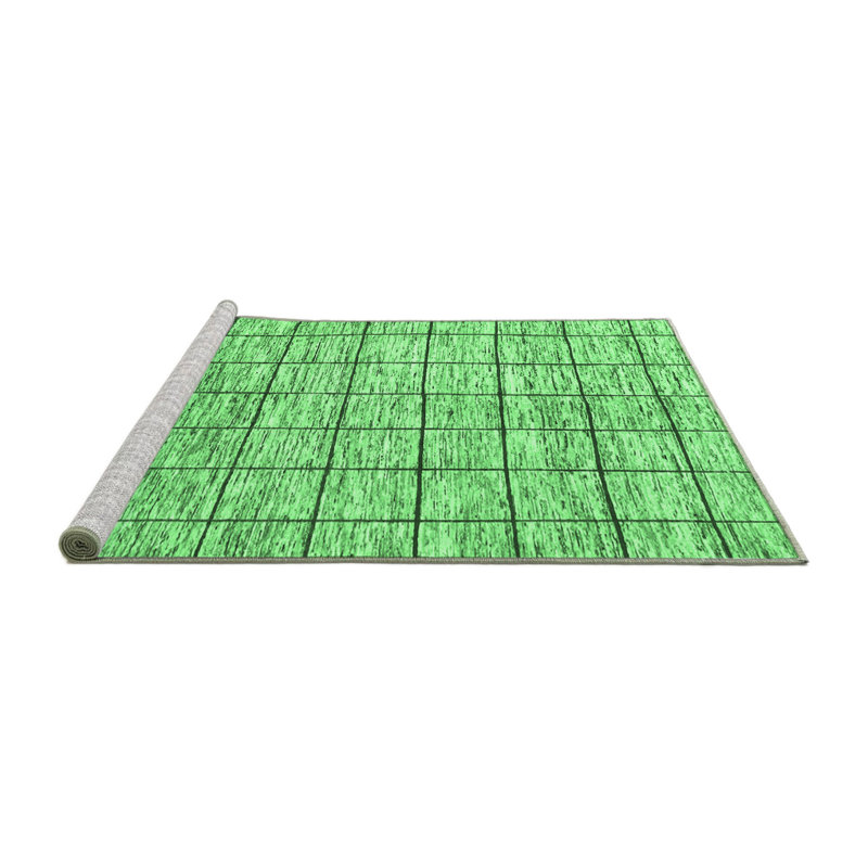 Washable Plaid Indoor Rug, Round 5'