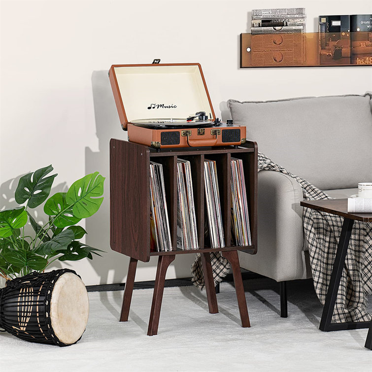 https://assets.wfcdn.com/im/72658065/resize-h755-w755%5Ecompr-r85/2458/245892424/Record+Player+Stand%2C+Walnut+Vinyl+Record+Storage+Table+With+4+Cabinets%2C+Up+To+100+Albums%2C+Mid+Century+Modern+Turntable+Stand+With+Wooden+Legs%2C+Vinyl+Stand+Display+Rack.jpg