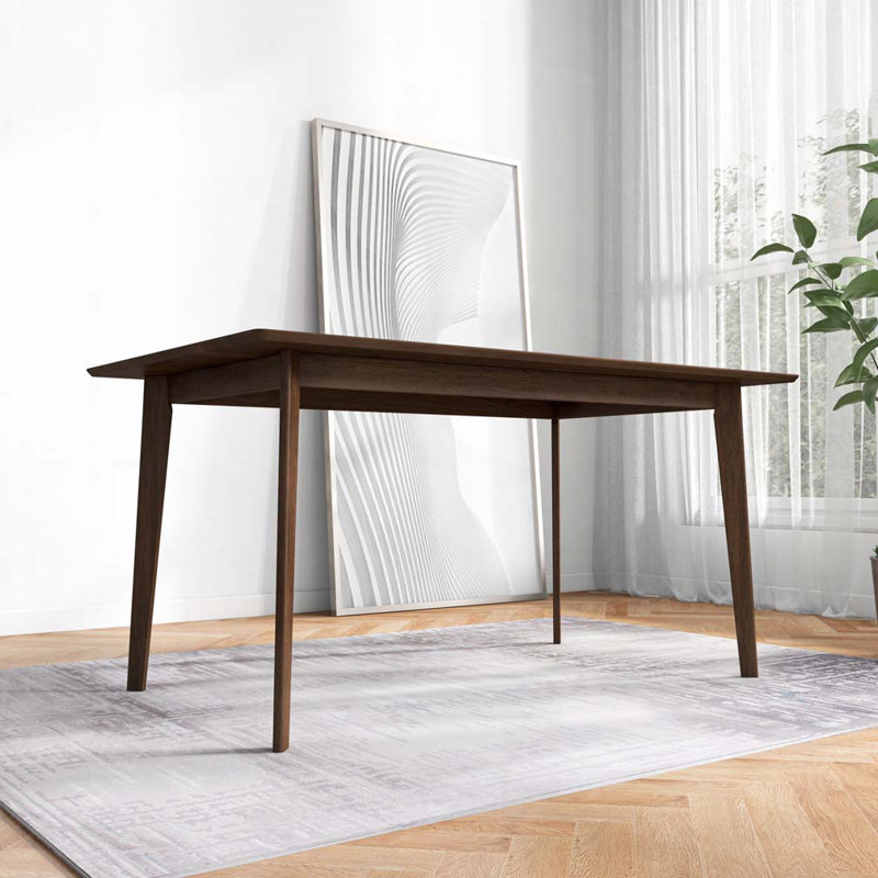 Aaban Solid Wood Dining Table, 29.5" H x 63" L x 29.5" W, Walnut