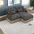 Deep Seat Sofas, Chenille Modular Leopard Modern Style For Home