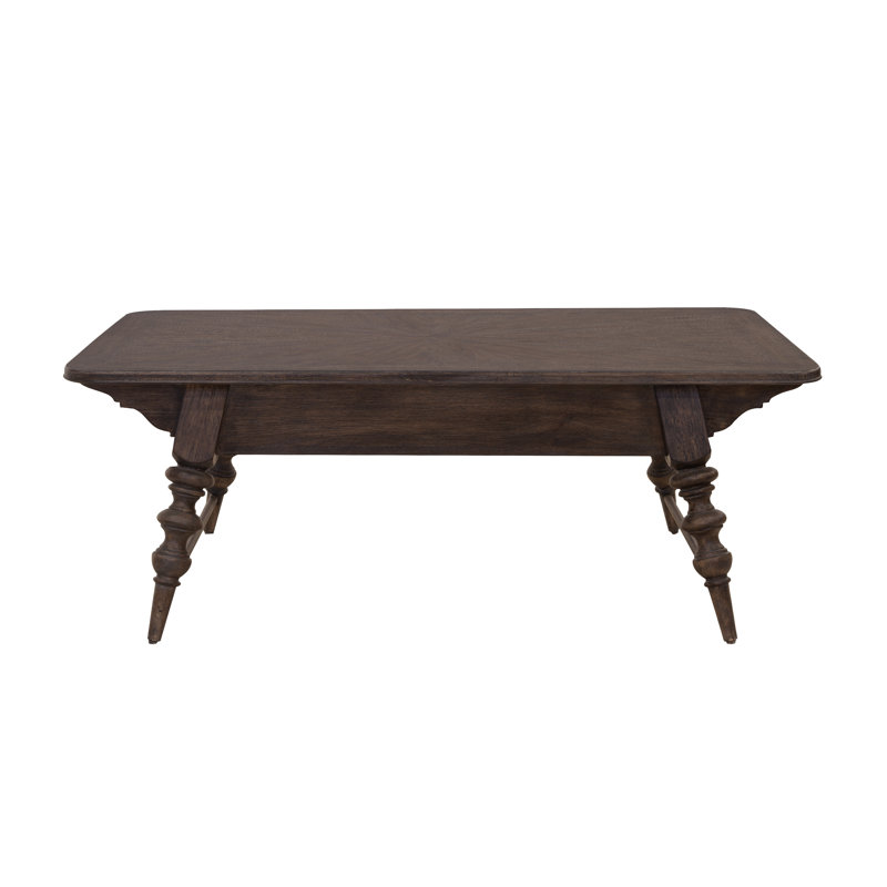 Chimney Smoke Rectangular Wood Cocktail Table with Storage