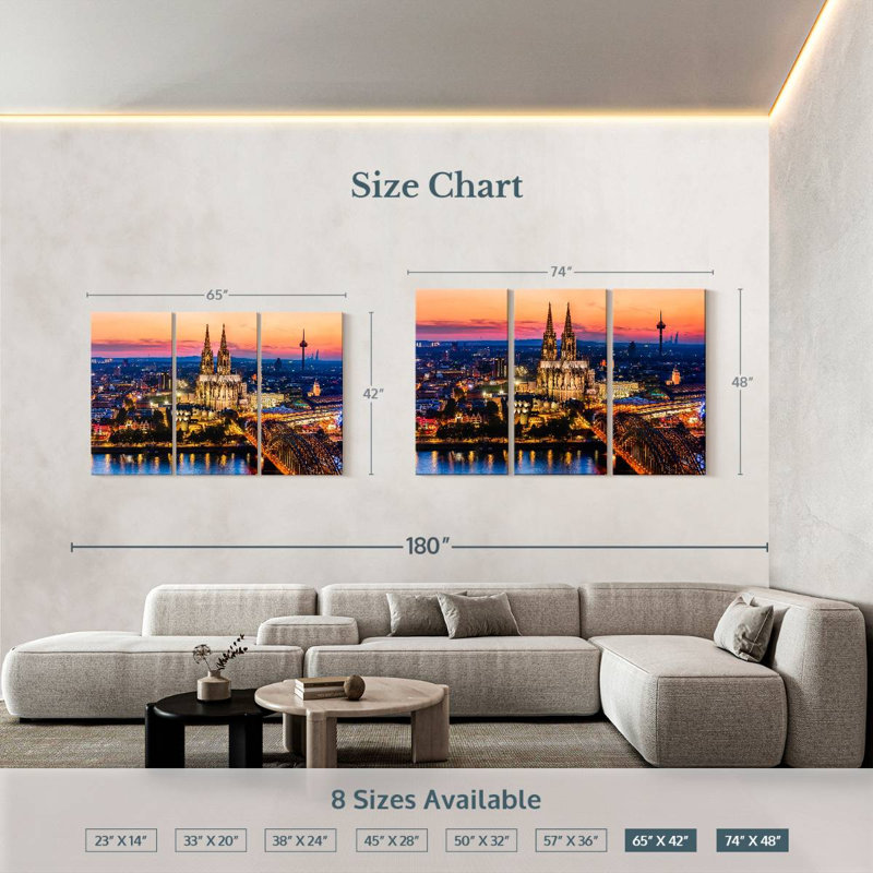 Cologne Bilodeau Lights, 42" H x 65" W