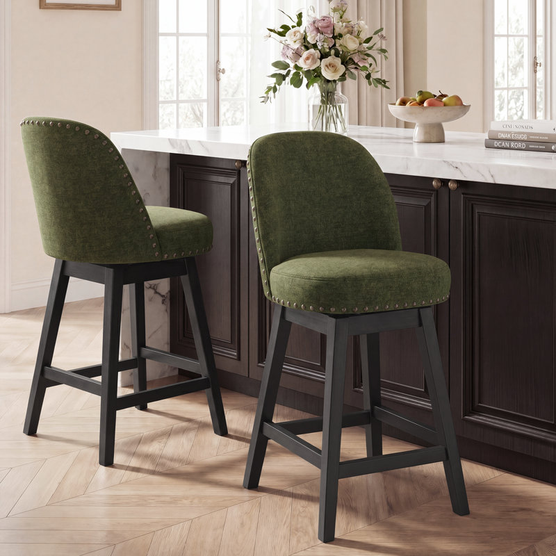 Swivel Counter Stool, Green