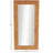 Daaimah Wood Textured Concave Honeycomb Geometric Brown Floor Mirror