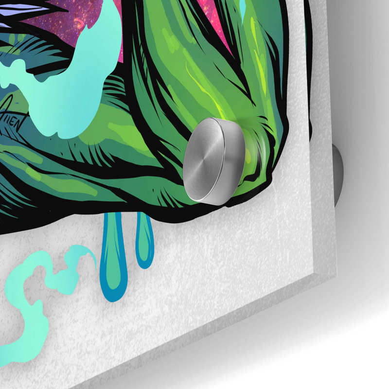 Créature psychédélique tiki sur plastique / acrylique par Flyland Designs Print, H 36 po x l 24 po x P 0,2 po