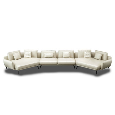 Canapé modulaire en cuir 3 pièces Purvis