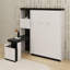 Full Size Murphy Bed With Desk,Storage Shelves And Cabinets