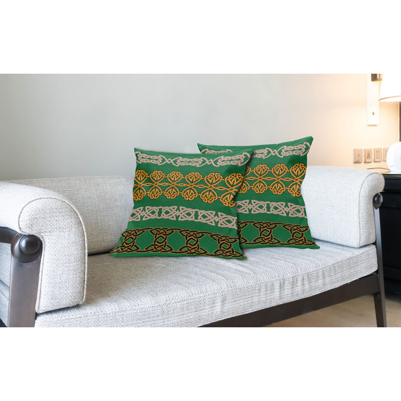 Irish Outdoor Reversible Throw Pillow, 16" x 16"