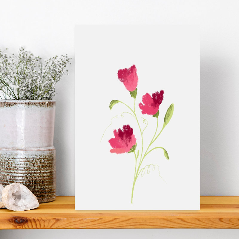 «Delicate Pink Blooms», art floral délicat, H 18 po x l 12 po