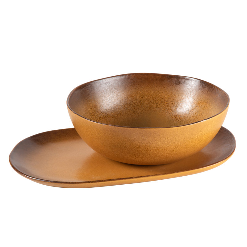 Bloomhouse Palermo Sun Serving Dish, Tumeric Yellow
