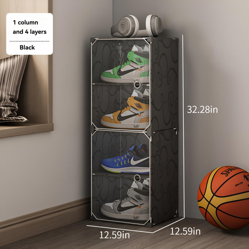 Range-chaussures pliable transparent, range-chaussures en plastique