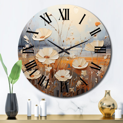 Chloeigh - Horloge murale florale