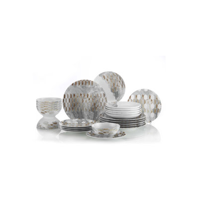 Piece Porcelain China Dinnerware Set - Service for 6