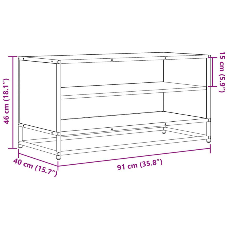 Avionce TV Stand, 91cm, Black