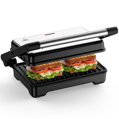 YASHE 1200W Panini Grill Press 2‑Slice Sandwich Maker