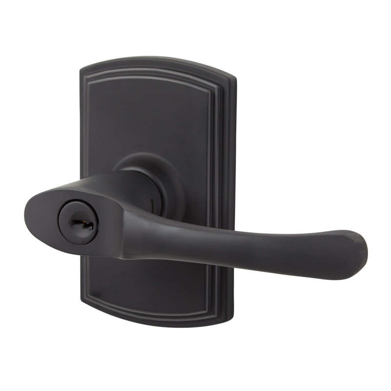 Keyed (Entry) Door Lever, Black