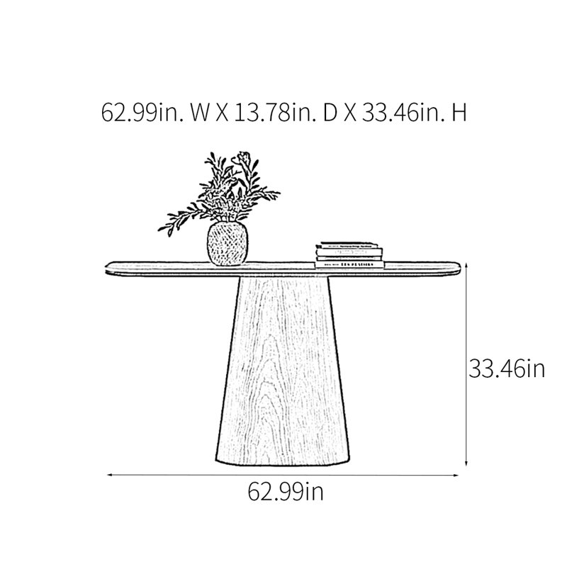 Console Retro Minimalist Creative Design, H 33,46 po x l 62,99 po x P 13,78 po