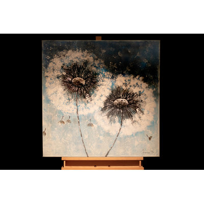 Hand -painted acrylic painting Pompon Flowers