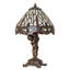 12" High Tiffany Hanginghead Dragonfly Cherub Accent Lamp-563623259