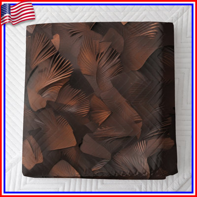 Bronze Textured Leaves Bedding Leaves Bedspread Nature
