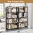 5-Tier Industrial Bookshelf, Rustic Brown Tall Bookcase with Open Wood & Metal Design - Vintage Storage Organizer for Books, CDs, Movies, Multi-Purpose Shelf for Living Room, Bedroom, Home Office-1385606792