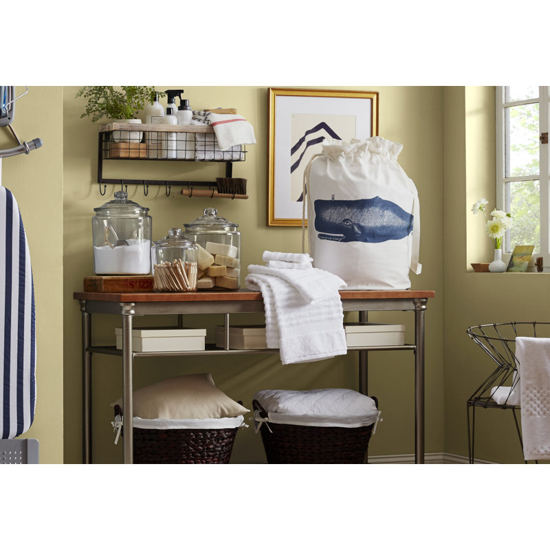 Panier à linge en osier Altaira, Brun bruni foncé