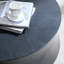 Table basse ronde de 35,43 po en fibre de verre ronde pour salon, table vintage, devant mat du canapé, table basse tambour moderne fabriquée à la main pour bureau, appartement, sans assemblage