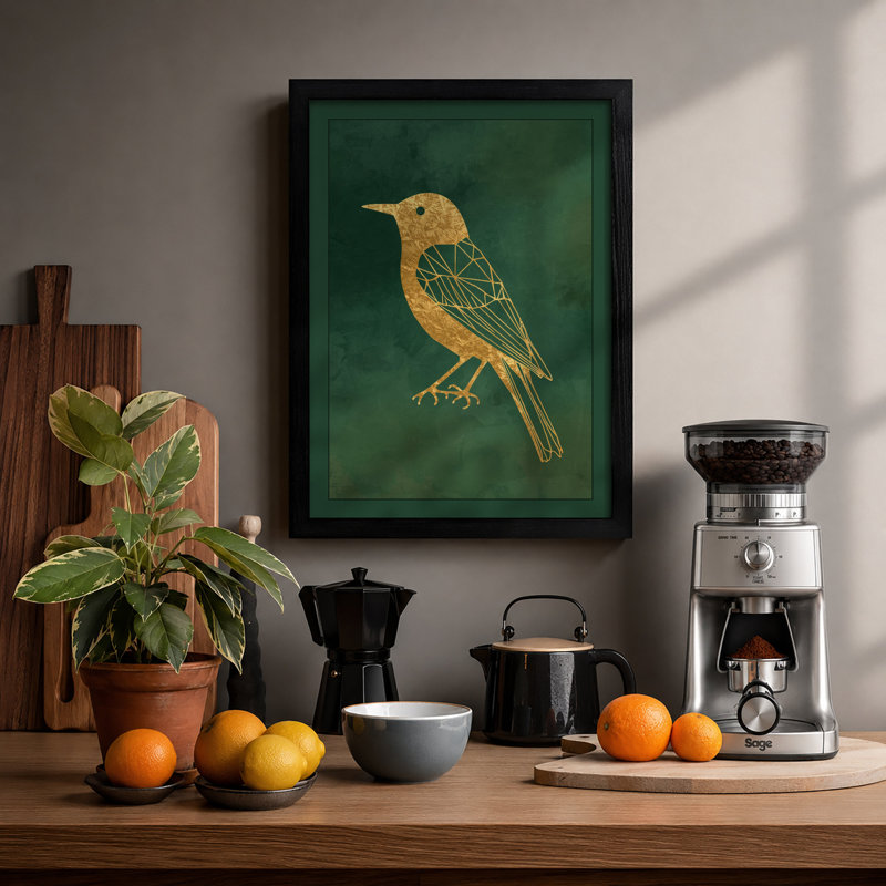 Songbird Study Botanical - Print, A2 - 59.4 x 42.0 cm, Black