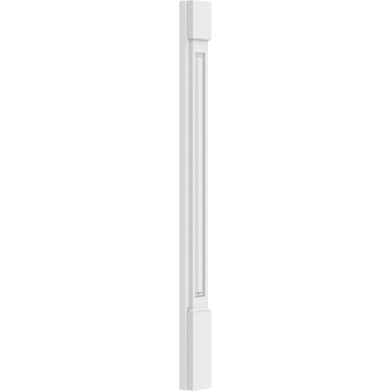 Pilastre surélevé en PVC TruCruft (la paire), 48 po, 4 po, Base et chapiteau standards