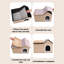 Maison pour chat 2-en-1 avec perchoir de toit moelleux et intérieur doux - idéale pour se reposer et dormir-1512649202