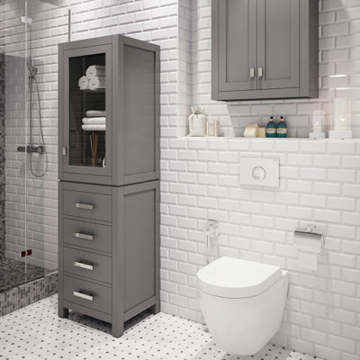 Esita Solid Wood Linen Cabinet