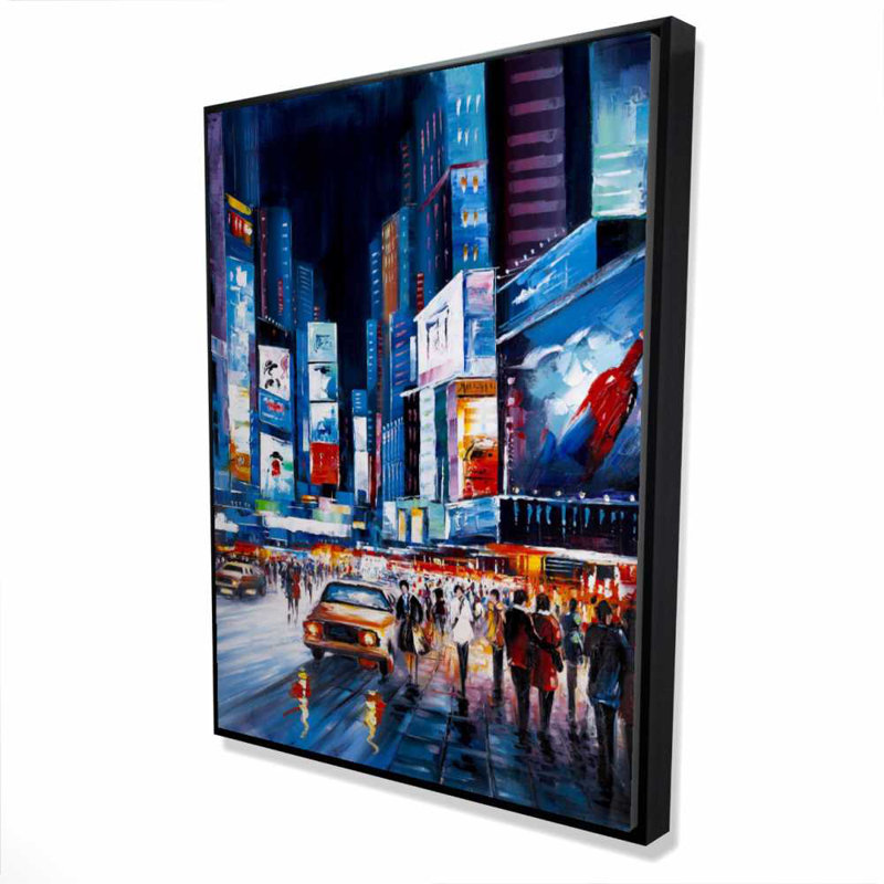 Art contemporain sur toile encadré Times Square
