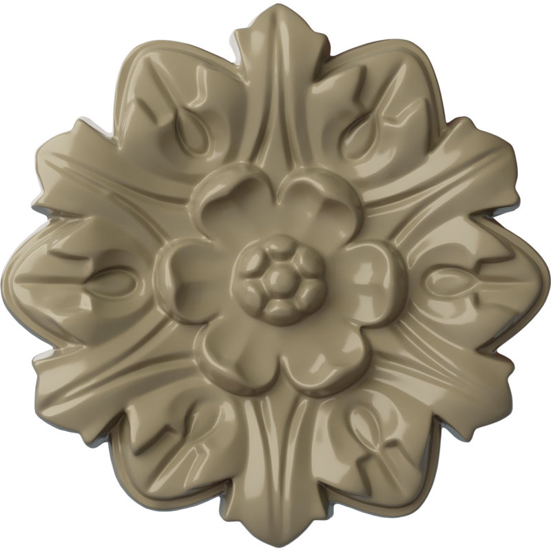 Médaillon de plafond Endurathane Andrea, DE 8 1/8 po x P 4 1/8 po x P 1/2 po (convient aux auvents jusqu'à 4 1/8 po), fini de rêve de minuit peint à la main