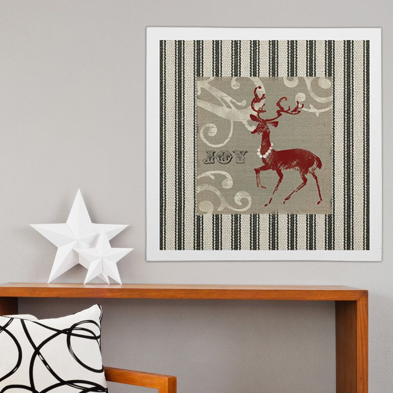 « en toile jute cerf », impression sur toile tendue, H 32 po x l 32 po x P 2 po, Toile tendue