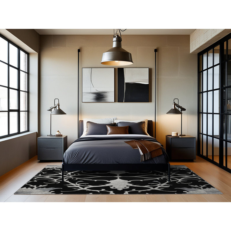 Tapis rose ombré, Rond 3 pi