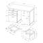 Bureau d'ordinateur, bureau personnel, ordinateur portable, installation à gauche, à droite, tiroirs de rangement, L 48 po, travail, stratifié beige, contemporain, moderne