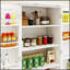 Armoire de cuisine 50 po à DEL, buffet autoportant avec 2 portes avec supports et 2 tablettes réglables pour la cuisine, le salon et la salle à manger - blanc