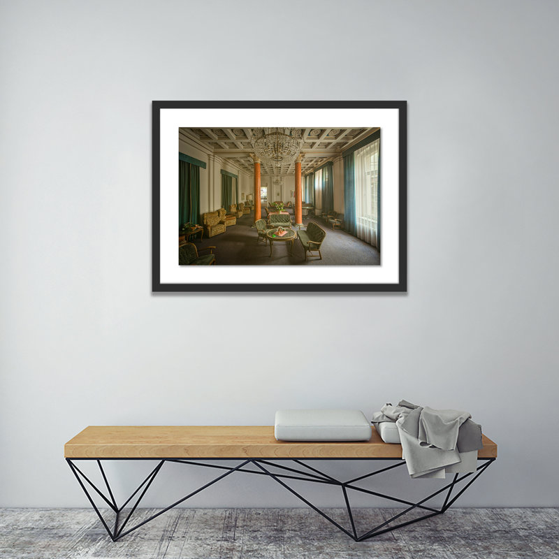Lobby 2 Print by Stefan Dietze, 18" H x 24" W x 1.5" D, Black