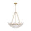 Lustre en verre floral à prune 6 lumières Luxe